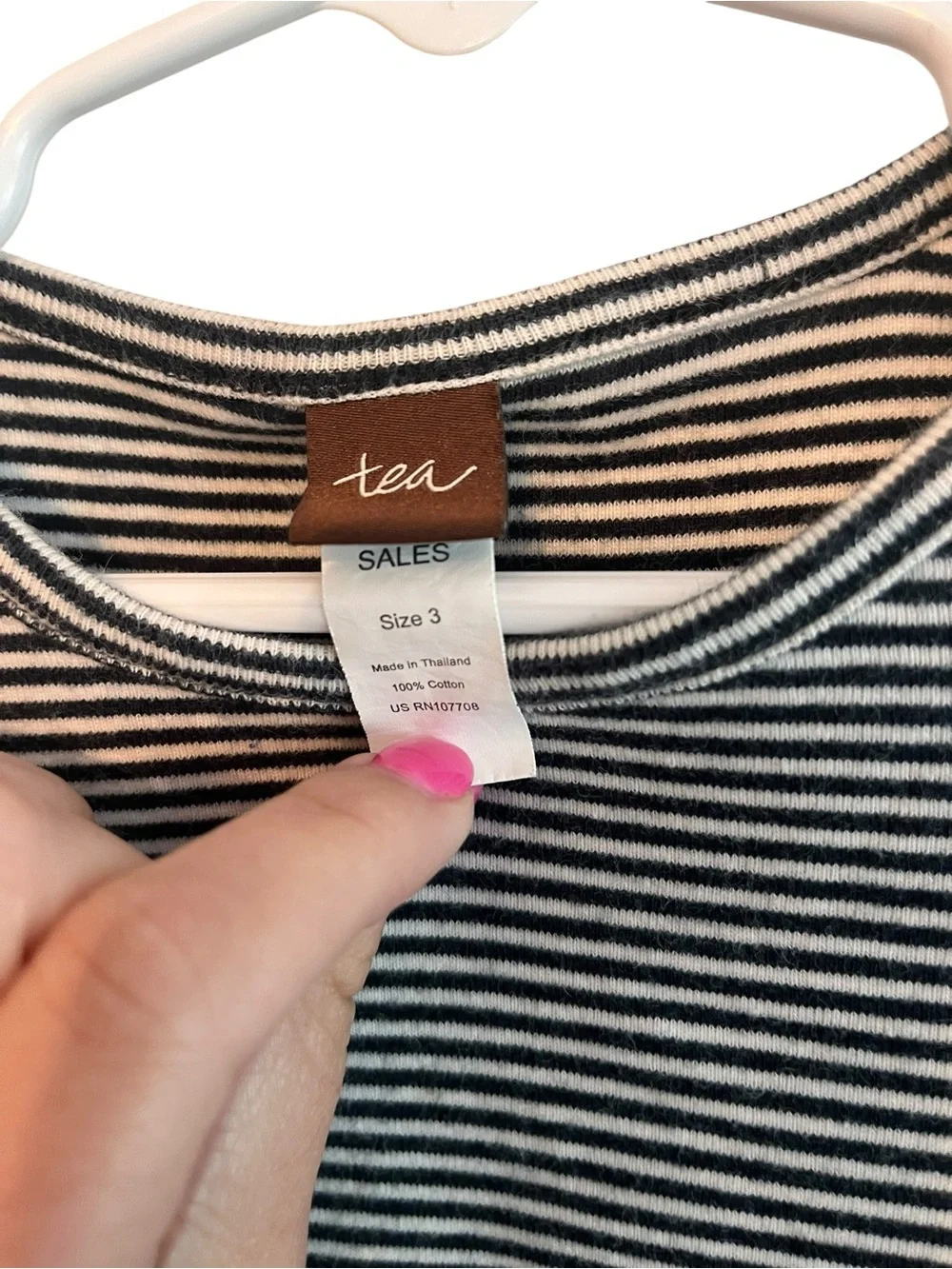 Tea Collection Girls Size 3 Long Sleeve Dress Black White Stripe Yellow Animal